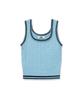 THE SATURDAY EVENING POST Cable Knit Sleeveless_Blue