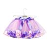 2026 Kids' European & American Rainbow Mesh Dance Tutu Skirt - Lined Half Skirt for Girls