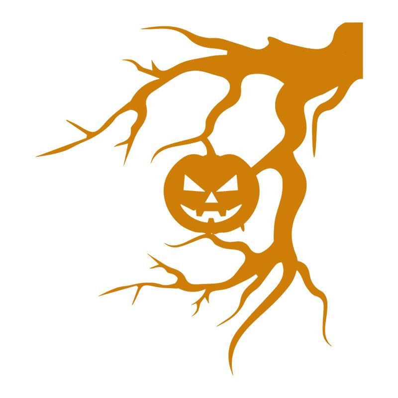 

1 шт. тыквенное дерево забавные наклейки на машину водонепроницаемые для окна автомобиля багажника кузова топливного бака виниловые наклейки украшение автомобиля на Хэллоуин 9.4X10CM (S)