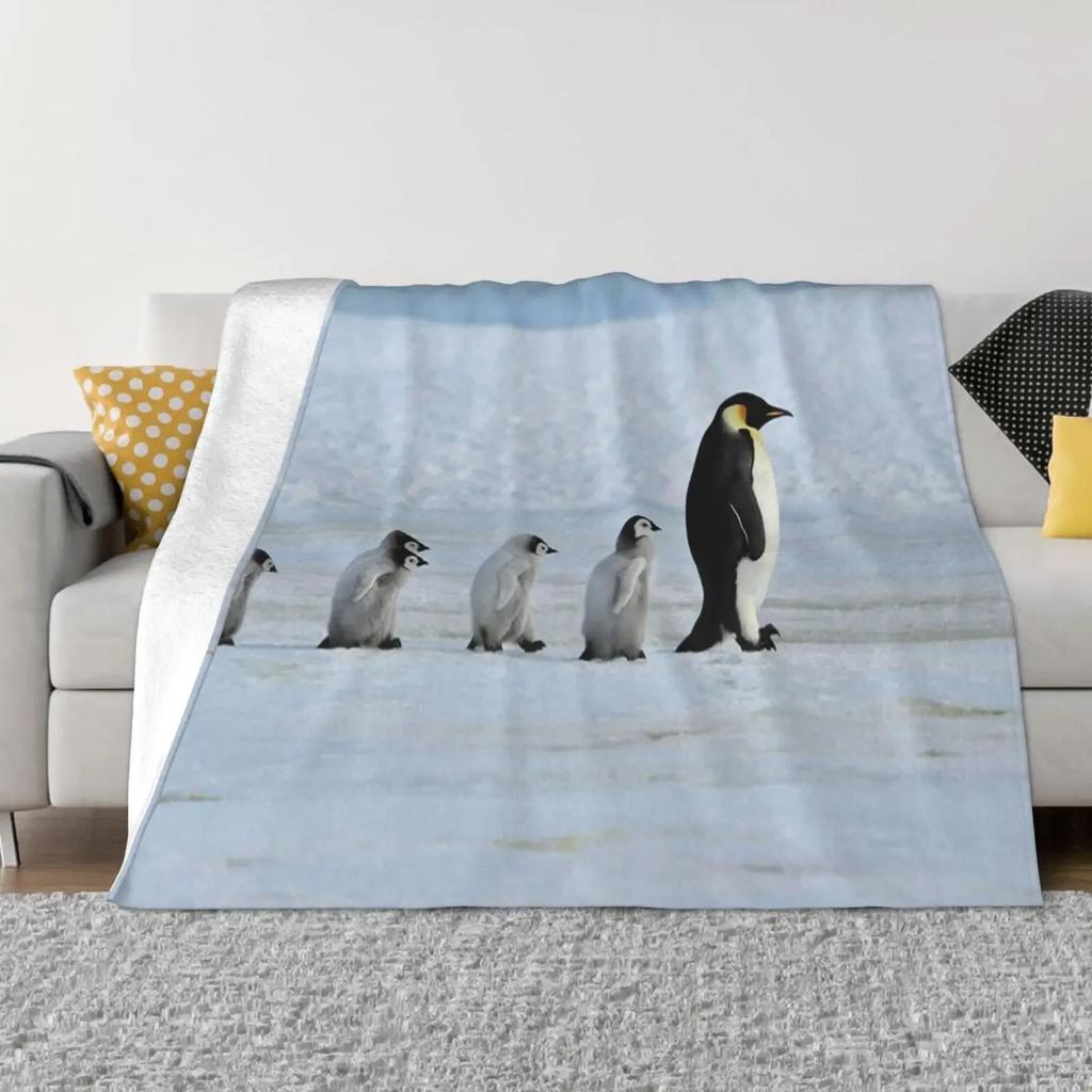 Penguin Flannel Throw Blankets Soft Lightweight Cozy Warm Gifts for Kids Boys Womens Girls Adults All Seasons Couch Bed Chair