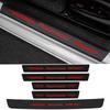 Car bon Fiber Car Sticker Door Threshold Scratch Waterproof For Skoda Roomster Logo Rear Trunk Bumper Guards Anti-Scratch Decal