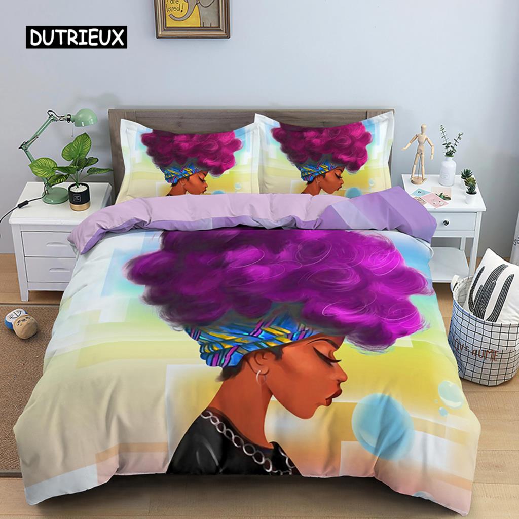 Polyester Comfortable Stylish Pattern Duvet Cover Set 3-Piece Set With Duvet Cover And Pillowcases King Queen Twin Sizes For All Ages