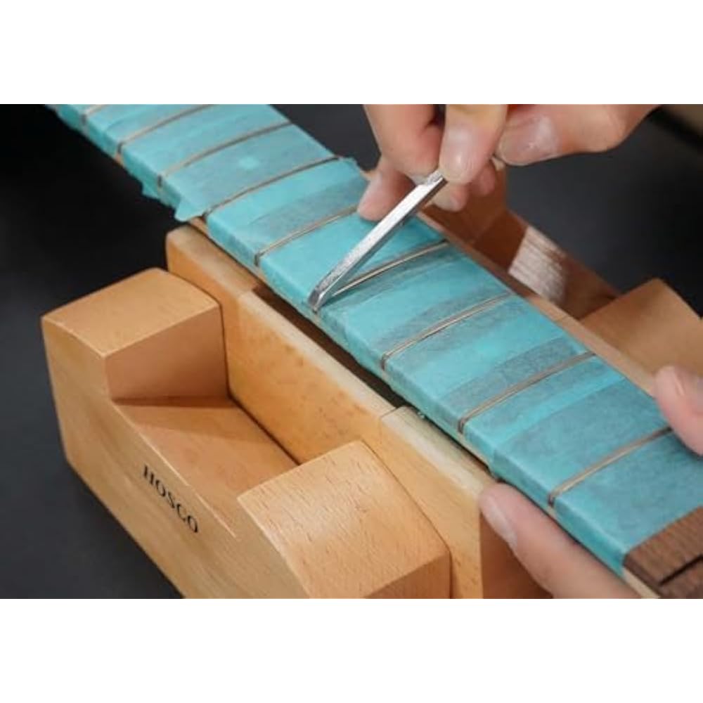 HOSCO Fret End Dressing File for Jumbo Frets, Compatible with Stainless Steel Frets, TL-FE3HC