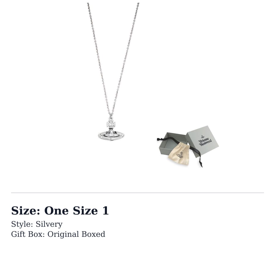 Vivienne Westwood Necklaces Women`s Silver 63020160W110W110