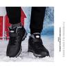 Outdoor Men's Cotton Shoes, Winter High Top Snow Shoes, Hiking Shoes, Waterproof and Plush Snow Boots