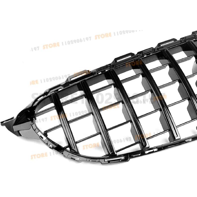 for Mercedes Benz 2015-2018 2019-2021 W205 C-Class C180 C200 C250 C300 C400 GT Front Bumper Grille Hood Grill With Camera Hole