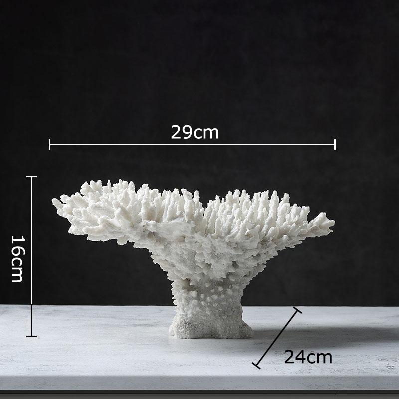 

Creative White Coral Sculpture Desk Decoration Artwork Ornaments Resin Handicrafts Imitation Coral Statue Room Aesthetic Decor