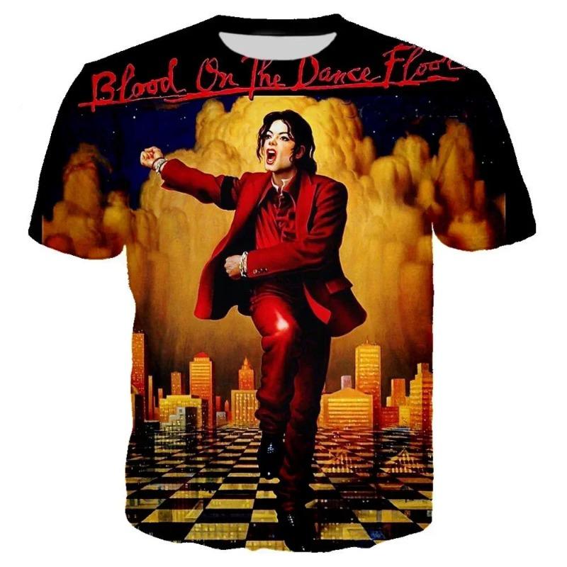 Michael Jackson Printed 3D T-shirt Unisex Summer Casual Streetwear