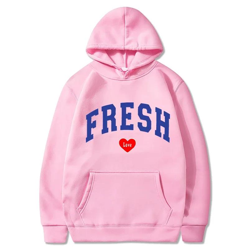 Sturniolo Drillinge Hoodies Varsity Sweatshirts Fresh Love Merch Print Damen Herbst Winter Mode Übergroße Sweatshirts Kleidung