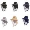 Durable Polyester Mosquitoes Net Fishing Hat Lightweight Foldable Design for Men Outdoor Activities