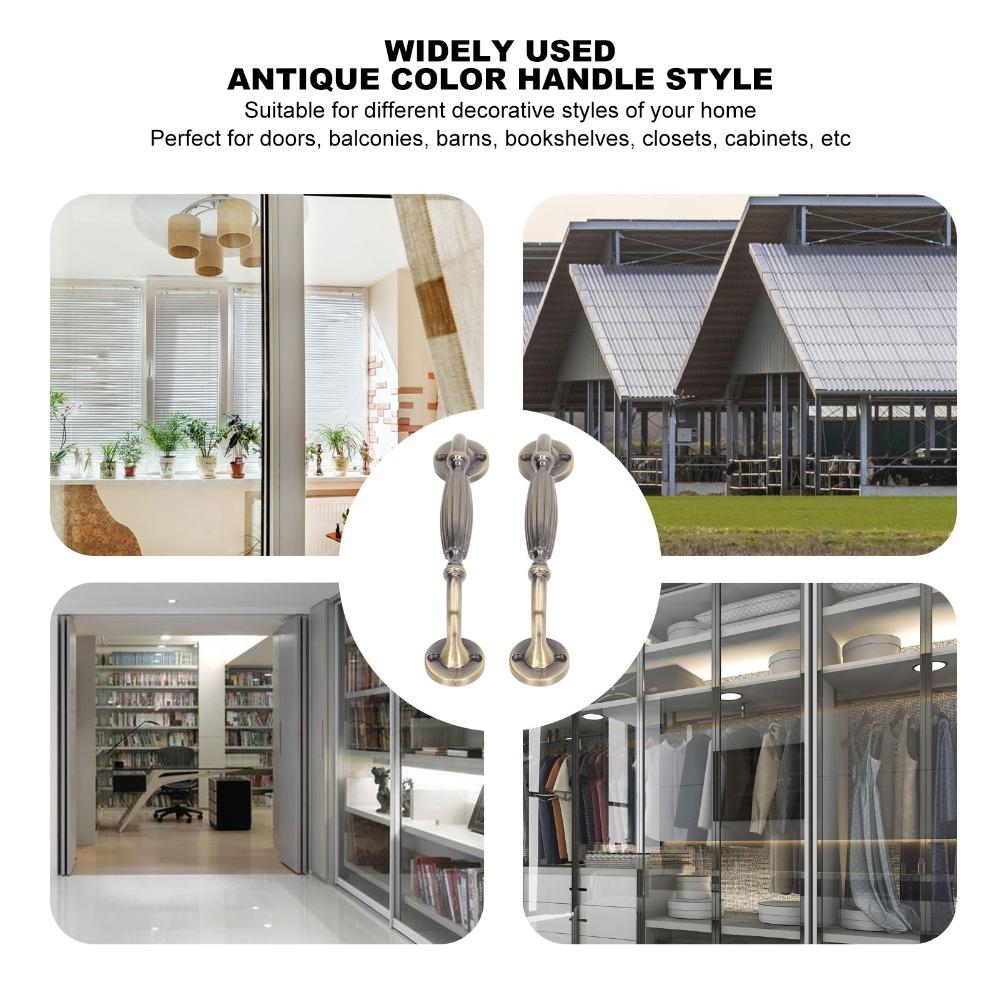 2pcs Zinc Alloy Door Handles Durable Drawer Pull Handles Vintage Cabinet Pulls  Kitchen Cabinet