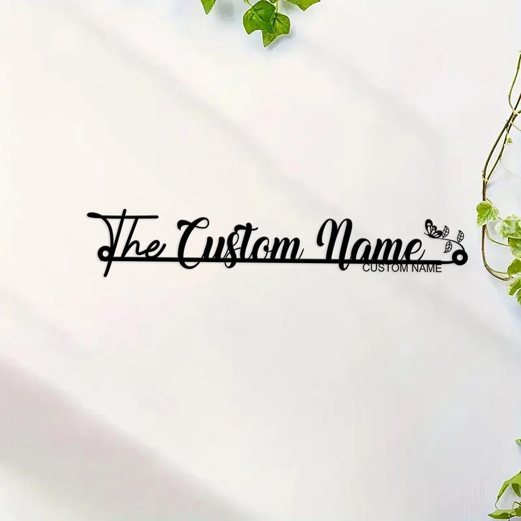Custom Metal Family Name Sign, Personalized Last Name Wall Decor, Laser Cut Steel Sign, Housewarming Gift