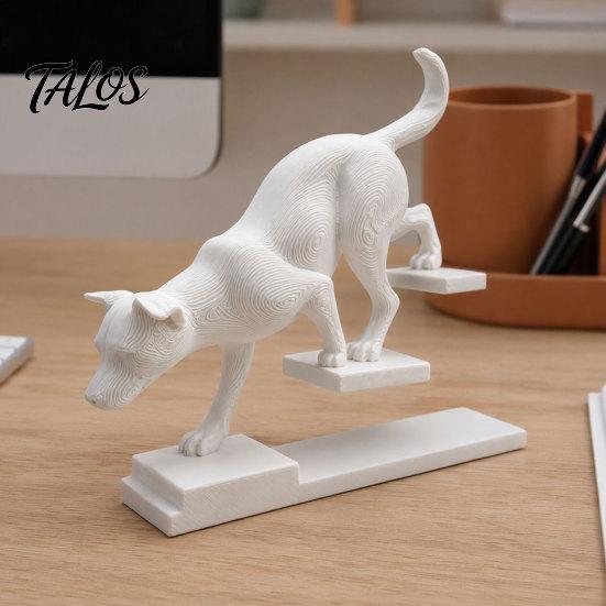 Talos 3D Printed Cat Dog Figurine, Stair Animal Sculpture, Cat/Dog Shape Stepping Artistic Desktop Ornament Gift