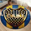 Boca Juniors Round Area Rug,Carpet Rug for Living Room Bedroom Sofa Playroom Decor,Non-slip Floor Mat