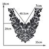 Black & White Polyester Embroidered Lace Collar for DIY Cheongsam Dress Crafting