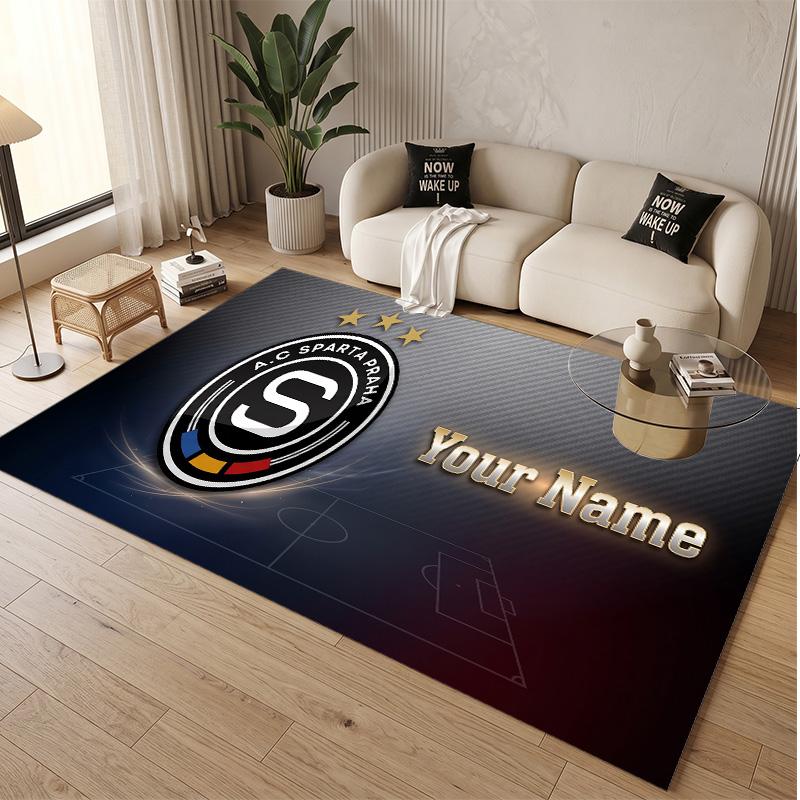 Personalized Crystal Velvet Carpet Sparta Prague Pattern Non Slip Floor Rug
