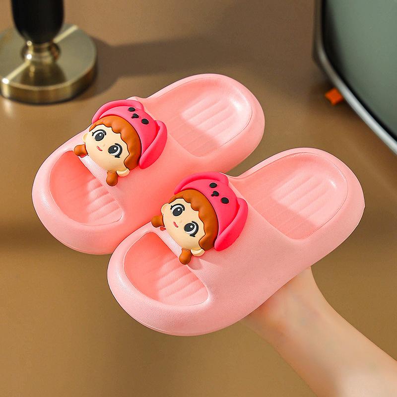 Children EVA Summer Slippers for Boys and Girls, Non-slip, Soft-soled, Durable, Cute Indoor Home Slippers for Siblings