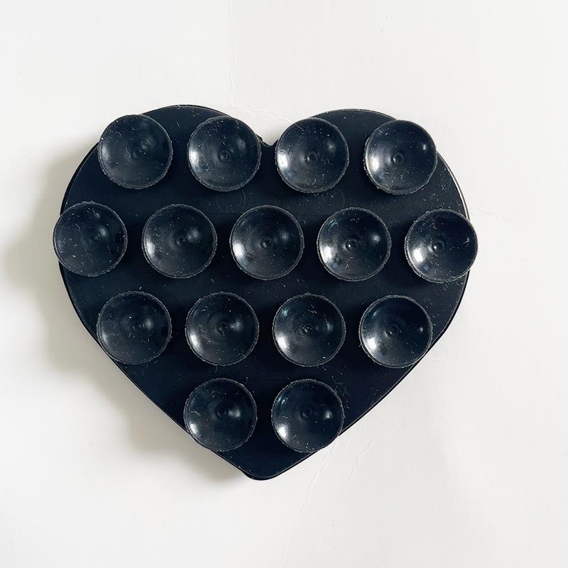 1pcs Heart Suction Cup Phone Mount Sticky Mobile Phone Stand Strong Grip Holder Silicone Double-Sided Phone Case for Selfies