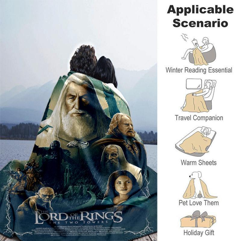 Lord of the Rings: The Two Towers - Poster PrintPrint Blanket, Soft Blanket For Sofa Office Bed And Travelling Daughter Birthday Gift esj375