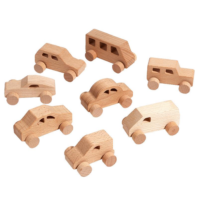 

8 шт. Деревянные маленькие машинки, Игрушки для тренировки хватания, Подарок для детей