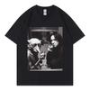 Funny Wizard Fairy with Swirling Smoke and Snape In The Same Frame Picture Tshirt Fashionable Retro Shortsleeved