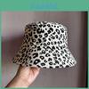 Outdoor Leopard Print Doublesided Fisherman Hat With Wide Brim For Sun Protection And Summer Fashion