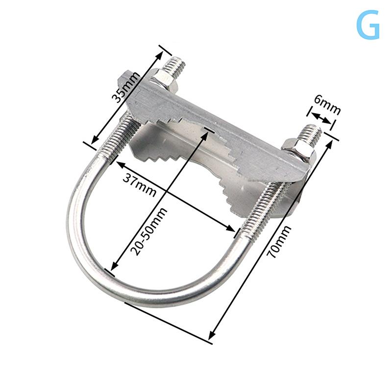 For TV,CB,Ham Double Antenna Mast Clamp V Jaw Block With M6 U Bolts Heavy Duty Anti-Rust Mast To Mast Mount Bracket Kit