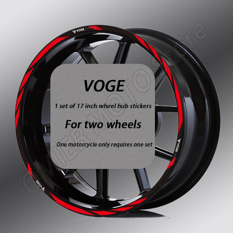 17'' Reflective Motorcycle Accessory Wheel Sticker Rim Decal For VOGE 250RR 300RR 500AC 525R 500DS 650DS