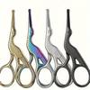 Xiaomi 2/4pcs Colored Titanium Silvery And Black Safety Round-Tip Stainless Steel Nose Hair Scissors Stork-Shaped Beauty Scissors