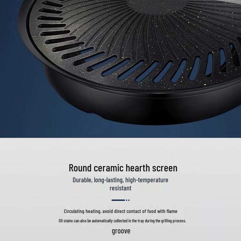 Youqi Portable Non-stick Korean BBQ Grill Pan