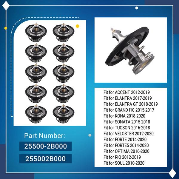 10-pack Thermostats Compatible with Hyundai Kia (2012-2021) Model 25500-2B000 Other