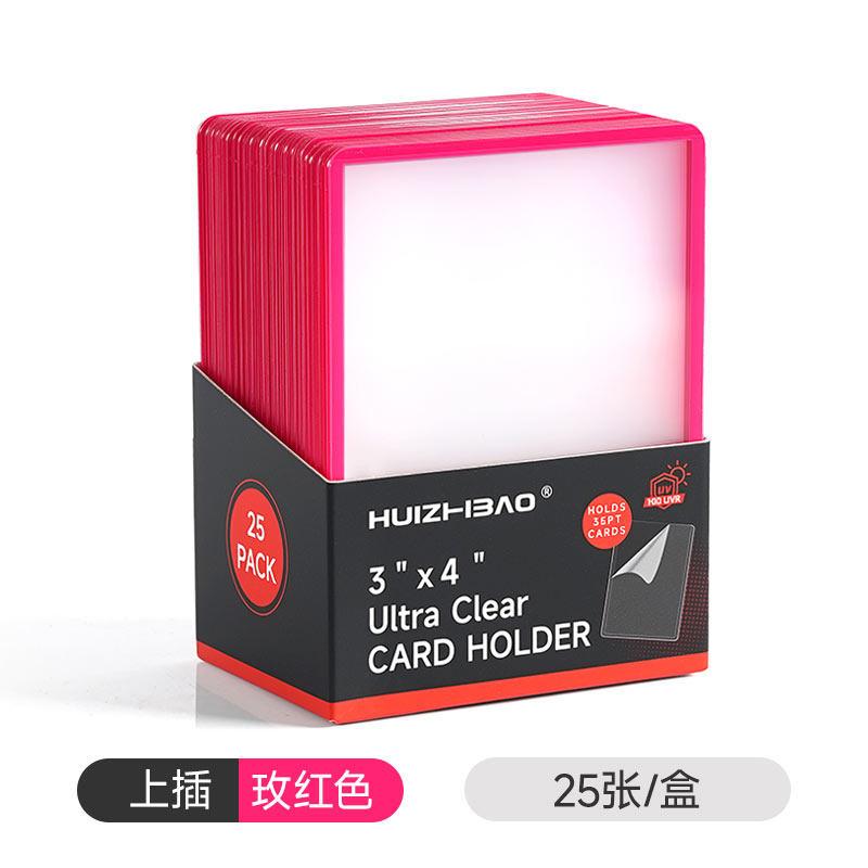 25Pcs 35pt Ultra Clear Card Sleeves with Protective Film, Hard Holder for Kpop Idol Photo Cards & Game TCG Trading Cards