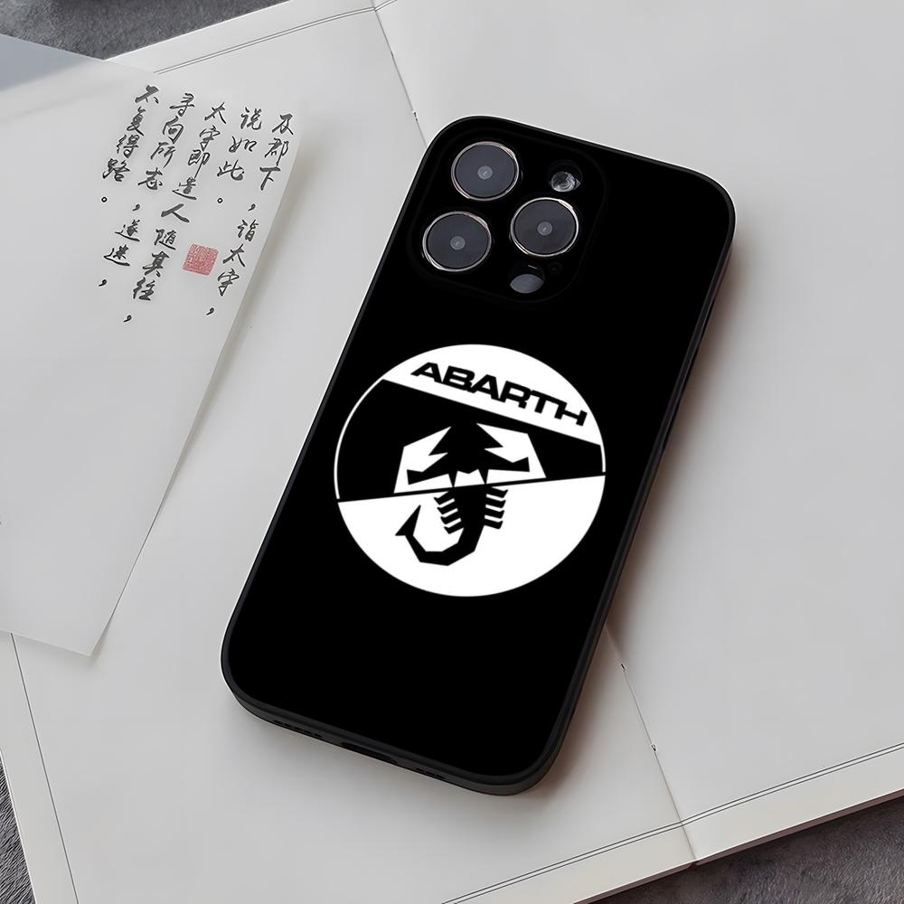 ABARTH Italia Funda para Teléfono de Coche para iphone 14 13 16 11 15ProMax 12 Pro Max Mini Xr Xs X 7 Plus Fundas