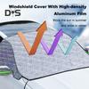 Car Windshield Cover Aluminum Film Ice Snow Protector Rearview Mirror Protection Universal Front Windscreen Snow Cover