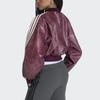 Adidas Originals Pleather Loose Fit Zip Long Sleeve Jacket Women jackets KD8792