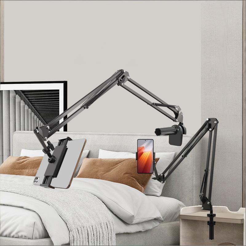 Adjustable Bedside Tablet Stand, Rotatable Long-Arm Metal Desktop Tablet Stand, Bedside Lazy Phone Holder