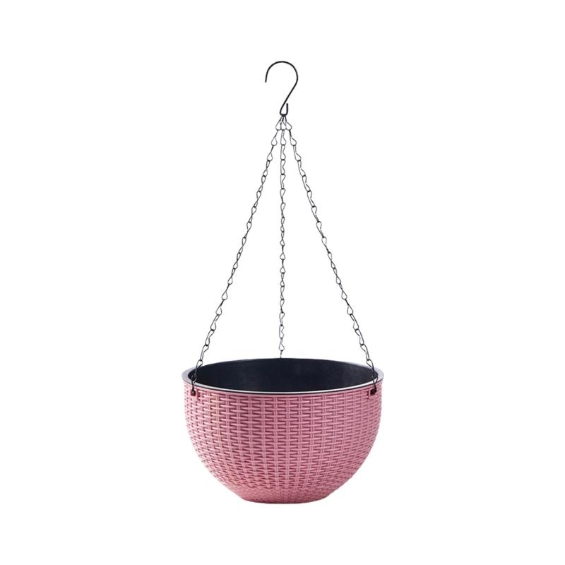 Space Saving Resin Flower Pot Hanging Planter Basket For Vine Ferns Modern Home Balcony Gardening Accessories