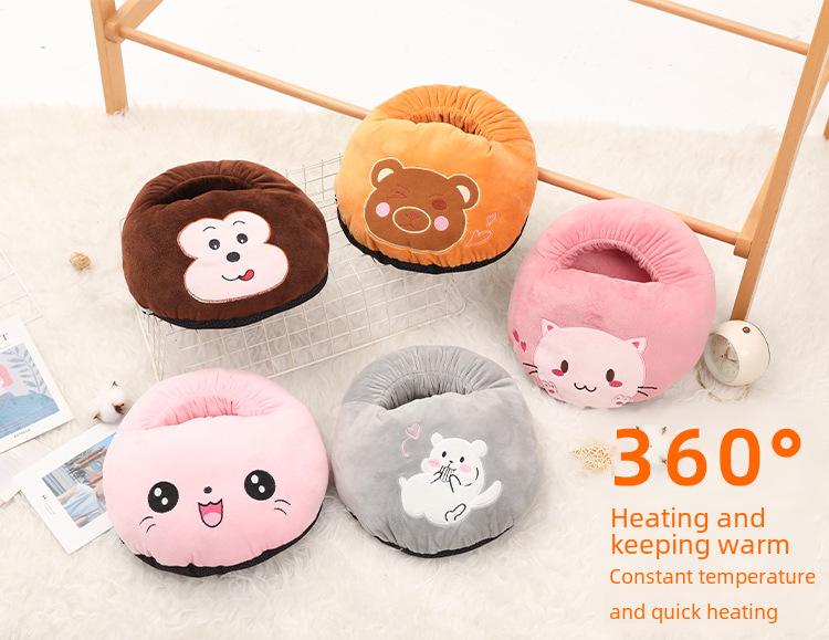 Chauffe-pieds en peluche alimenté par USB: Chauffage électrique simple et confortable pour l'hiver
