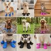 4pcs Flexible Pet Rain Boots Waterproof Waterproof Dog Boots Dog Rain Shoes  Outdoor Travel