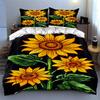 Bright sunflower motif. Bedding Duvet cover sets Duvet covers Pillowcases gifts (1 * Duvet Cover 2 * Pillowcases, without duvet insert)