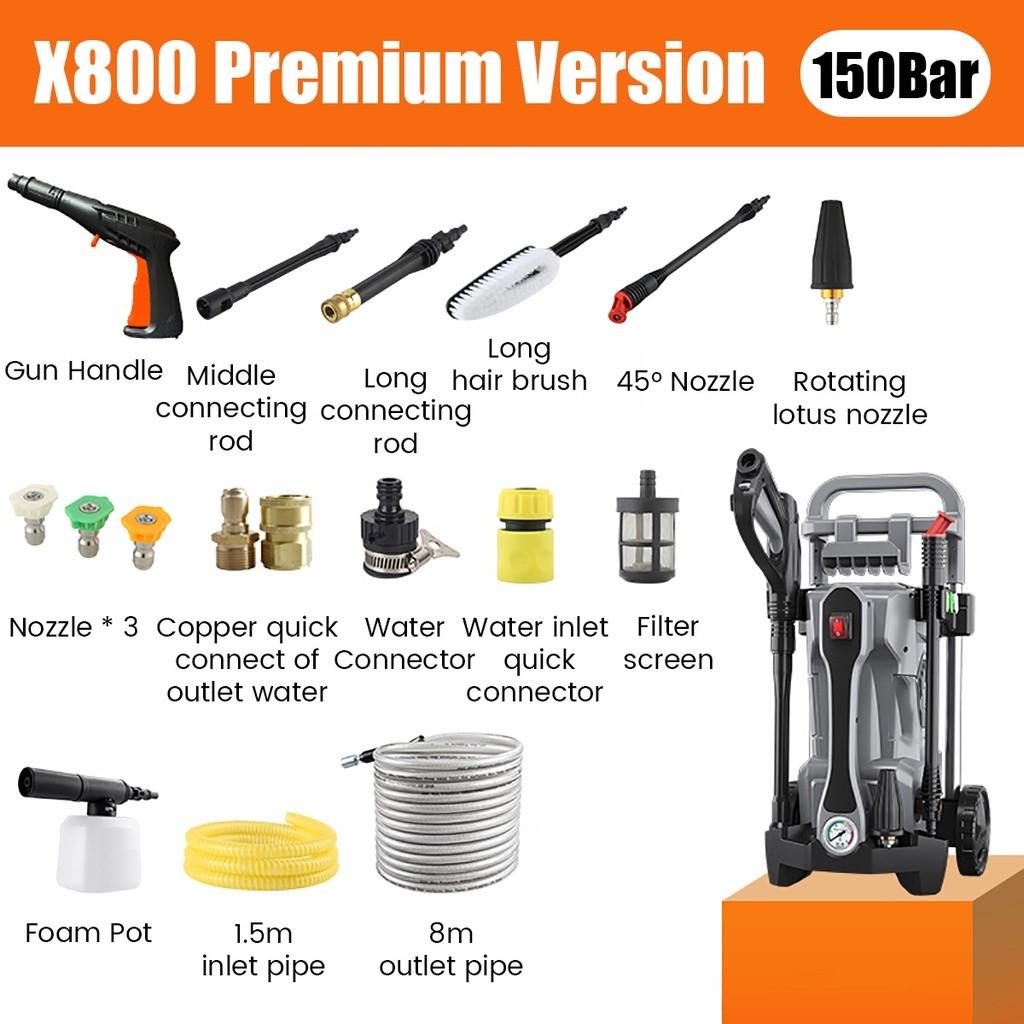 220V-230V 150Bar High Pressure Washer For Parkside Pressure Sprayer Car Washing Machine 3800W Cleaner Pump Foam Generator Sink Accessories