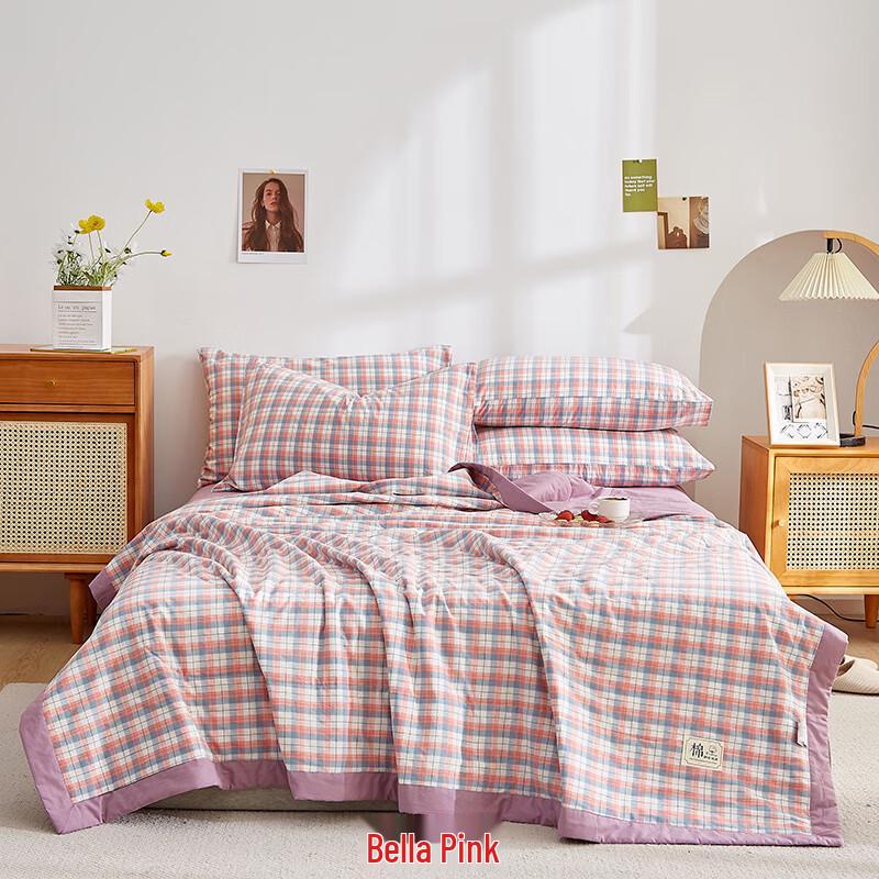 

Huici Home Bella Pink Washed Cotton Quilt