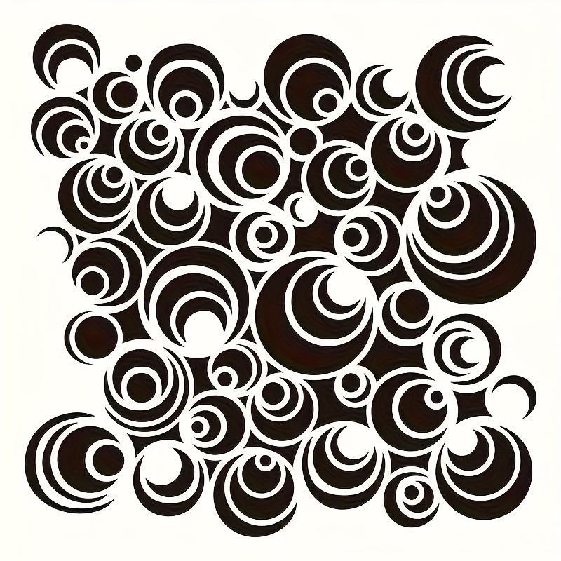 Circle Pattern Painting Stencils 4Pcs Pack Non-toxic Reusable DIY Tools for Wood Fabric Paper Home Decor