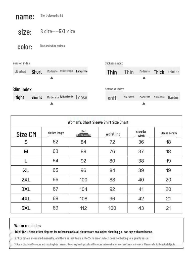 Trojman Blue Striped Short Sleeve Women's Business Shirt