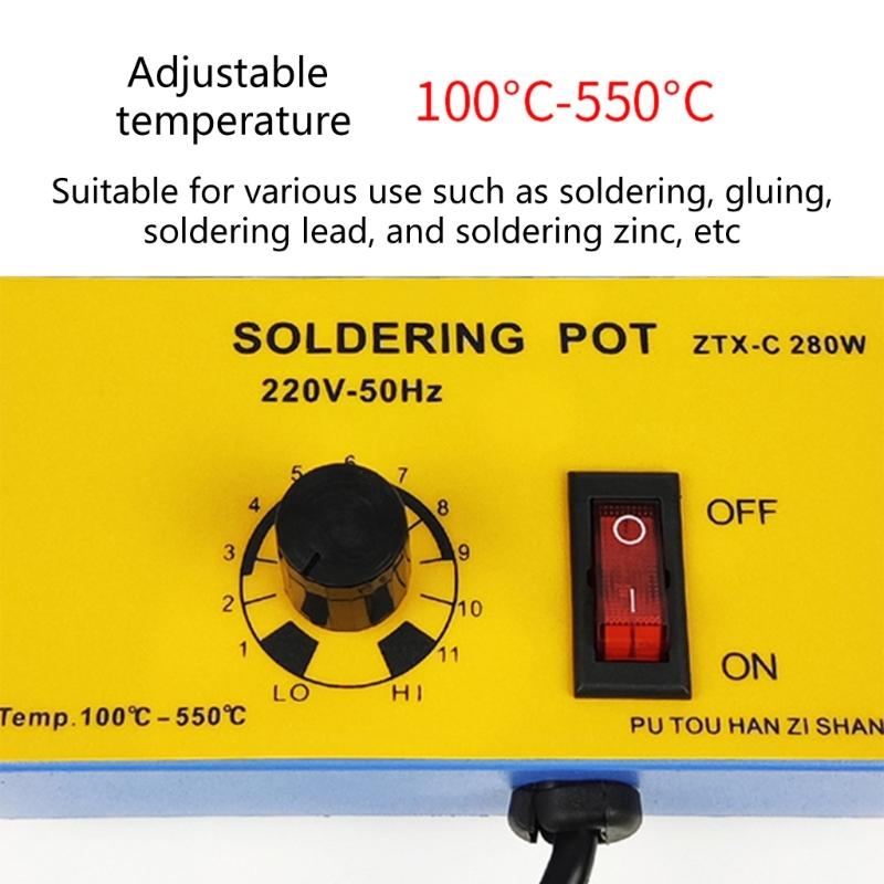 Professional 160W Soldering Iron Pot With Variable Temperature Control From 100℃ To 550℃ For Precise Work