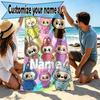 Custom Name Personalized Labubu Print Beach Towel, for Trip Camping Beach Party Home Decor, Birthday Gift for Family & Friends