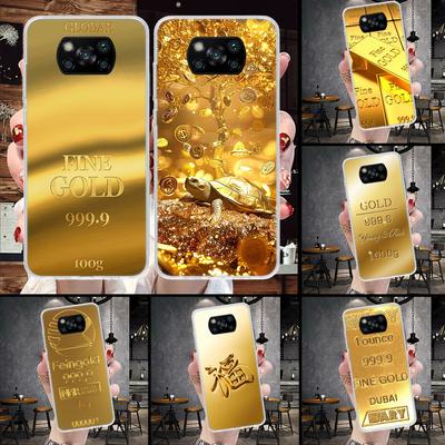 Fine Gold Pattern Printing Soft Phone Case For Xiaomi Poco X3 X4 Nfc X5 X6 X7 F7 Ultra F5 F6 Pro F4 Gt F3 M6 M3 M4 M5S X7Pro Fun