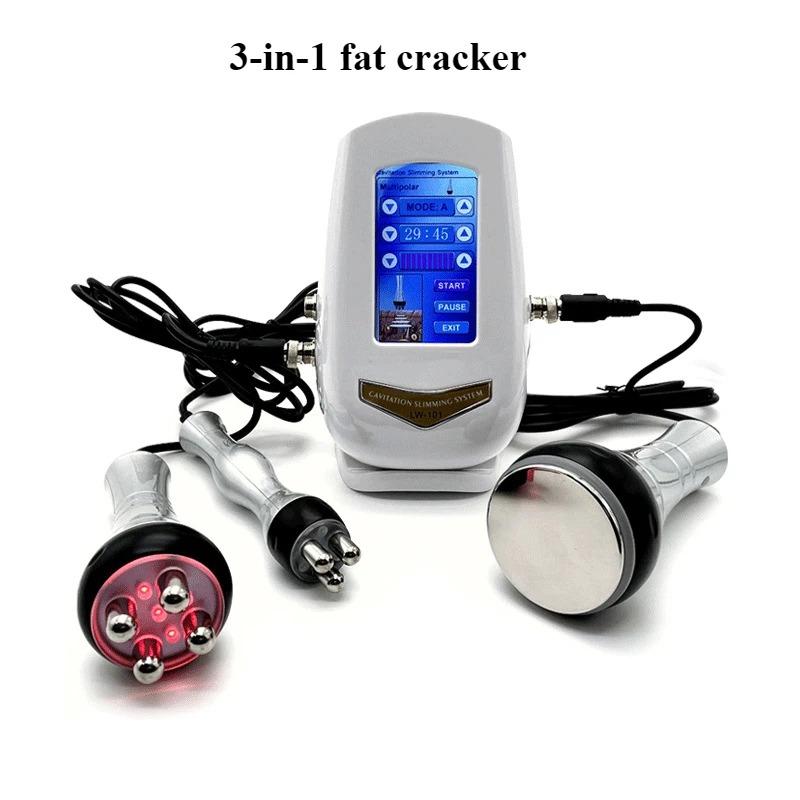 40K 3-in-1 Ultrasonic Body Shaping Machine Vacuum Cavitation Slimming Beauty Massage Facial Care Reusable Salon Quality