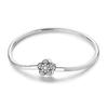 925 Silver Sparkling Fashion Zircon Spherical Heart-Shaped Snake Bone Bracelet For Women Fashion Birthday Jewelry Gifts