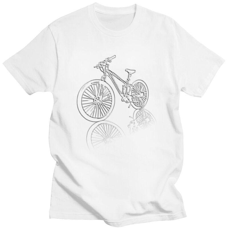 Custom MTB Mountain Bike T Shirts Men 100 Cotton Tees Bicycle Cyclist Biking Tshirts Casual Tshirt